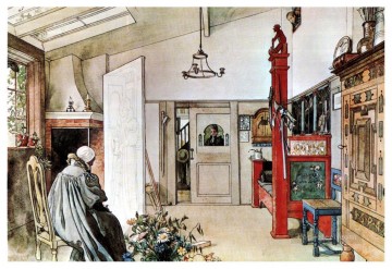 the studio Carl Larsson Oil Paintings